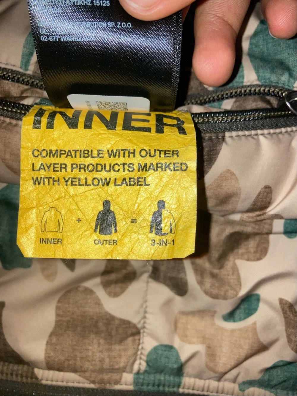 The North Face Boy's Camo Puffer Jacket in Green and Tan